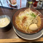 麺屋 愛心 - 料理写真:ねぎ味噌らーめんどろ玉のせ　1170円