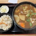 竹や - 味噌けんちん、鶏ごぼう御飯