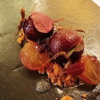 La Cime - 前菜②フォアグラの葡萄見立て、葡萄添え
