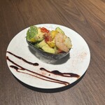 Shrimp and avocado cup salad