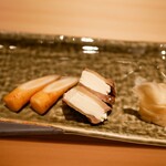 赤坂 鮨 天ぷら 祇園いわい - いぶりがっこクリームチーズ