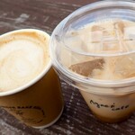 アグネスポーチュギーズベイクショップ - アーモンドミルクラテ￥770＆黒糖ラテ　アイス￥770