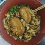 Udon Soba Tsuboya - 稲荷セット560円のきしめんに時短のため稲荷投下！(2024.1.7)