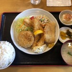 やまと - 料理写真:ミックスフライ定食   1200円