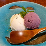 Cuisine d'Osaka Ryo - 紫芋アイスとソルトアイス