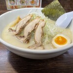 Ramen menkichi - 鶏白湯塩そば（塩）中盛