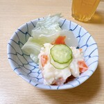 とんかつ燕楽 - 定食のポテトサラダ