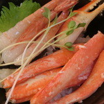 海鮮ダイニング 丼 - 海鮮丼ミニ、エビ・カニ、アップです。
