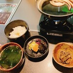 Gyuushabu Chibori - ご飯、スープ、香の物