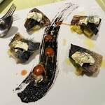 ビストロ サンク - 前菜：しめ鯖＆チーズ＆マリネ