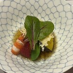 やす多” - 車海老と春野菜のサラダ