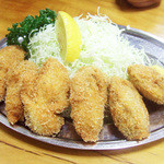 とんかつ 万平 - カキフライ定食(1700円)