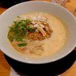 鶏白湯RAMEN 芦屋 焔 - ほぼ担々麺 追い飯セット 1100円 (24年2月)