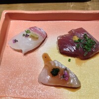 焼うお いし川 名古屋 - お刺し身3種