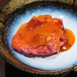 Yakiniku Izakaya Hannodaidokoro - 特製雲丹醤油ユッケ