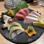 肴菜や 輝月  - 鮮魚3種盛り〜(ﾉ´▽｀)ﾉ♪