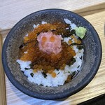 Karenabekareudommiyagamiya - 240209金　大阪　宮がみ屋 本店　ネギトロ、いくらミニ丼