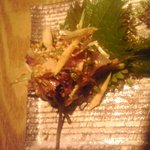 鯵の梅里和え。