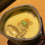 のど黒のあくび - 飲み放題付き季節のコース７２００円。白子の茶碗蒸し。白子に火が入りすぎた感もありますが、とても美味しかったです（╹◡╹）