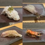 Sushi Karin - 左上の伝助穴子は明石名産の逸品ですね