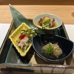 鮨 青海 - 前菜3種