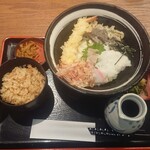 杵屋 - 冷やし海老天おろしうどん定食