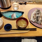 うみからそらへ - うみそら定食（サワラの塩焼き）1000円