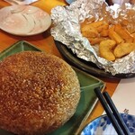 Nabekatsu - 名物・焼きおにぎり、バターポテトフライ