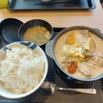 松屋 - シュクメルリ鍋、ライスセット(ライス特盛)