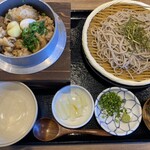 釜めしと蕎麦 かまど - 料理写真:鶏五目釜飯蕎麦セット