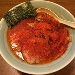 麺通 - カラフトらーめん（辛背油）半麺こってりで　辛さ2倍　730＋20円