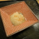 虎白 - 海鼠とこのこ、胡瓜、林考太郎の米酢のみぞれ酢で1