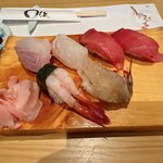 Sushi Marumoto - お好み：甘エビ、車海老、石鯛、鯛、マグロ赤身