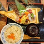 Sushi Sake Saka Na Sugi Tama - 舟盛り丼（ごはん大盛）