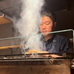 炭焼 おかげさん - 焼き台が丸見えに成りました！