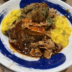 肉めし岡もと - 料理写真:オムハヤシ　　大盛り