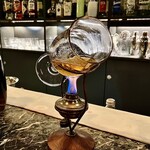 The Bar Al Capone - 「アイリッシュコーヒー」調理中①…