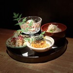 炭焼 おかげさん - 惣菜四点盛り