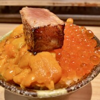 焼うお いし川 - 至福の丼～ウニ・いくら・厚切り炙りトロ丼