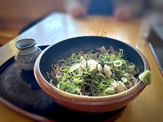 Soba Dokoro Mempo - ◆おろし蕎麦(950円）・・大根おろしだけでなく、鰹節やお葱もタップリ。大きな鉢で出されボリュームもあります。