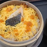 新潟食道 - わっぱ飯(鮭・いくら)