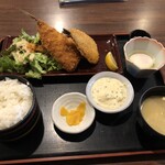 レストラン花茶屋 - ジャンボアジフライ定食