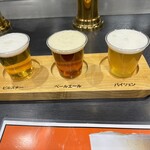 松江堀川地ビール館 特産品館 地ビールカウンター - ドリンク写真:ちょこっと3種類セット