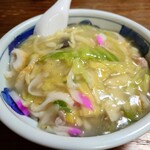 永楽苑 - 皿うどん　太麺（揚げてない麺）