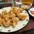 聚福 - 料理写真:スイートチリソースで食べる揚げワンタン