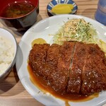おくだ - ロースカツ定食 ¥1250 小ご飯 -¥50