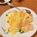 蔡菜食堂 - 黄韮とエビたまご炒め