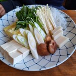 かに道楽 - かにしゃぶの野菜三人前