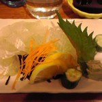 やき鳥三太郎 - ひらめ刺身 １，０００円也