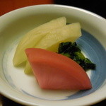 新井旅館 - 香物　三種盛り